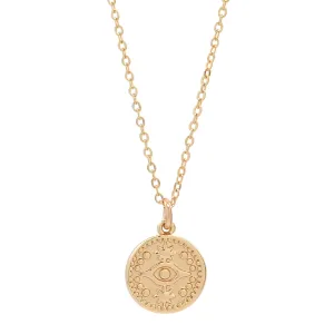 Evil Eye Coin Necklace