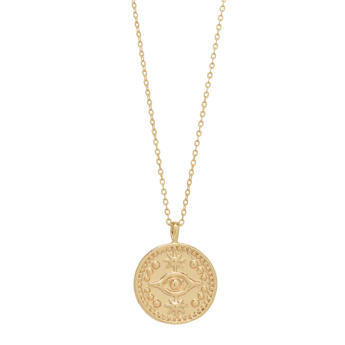 Evil Eye Coin Necklace