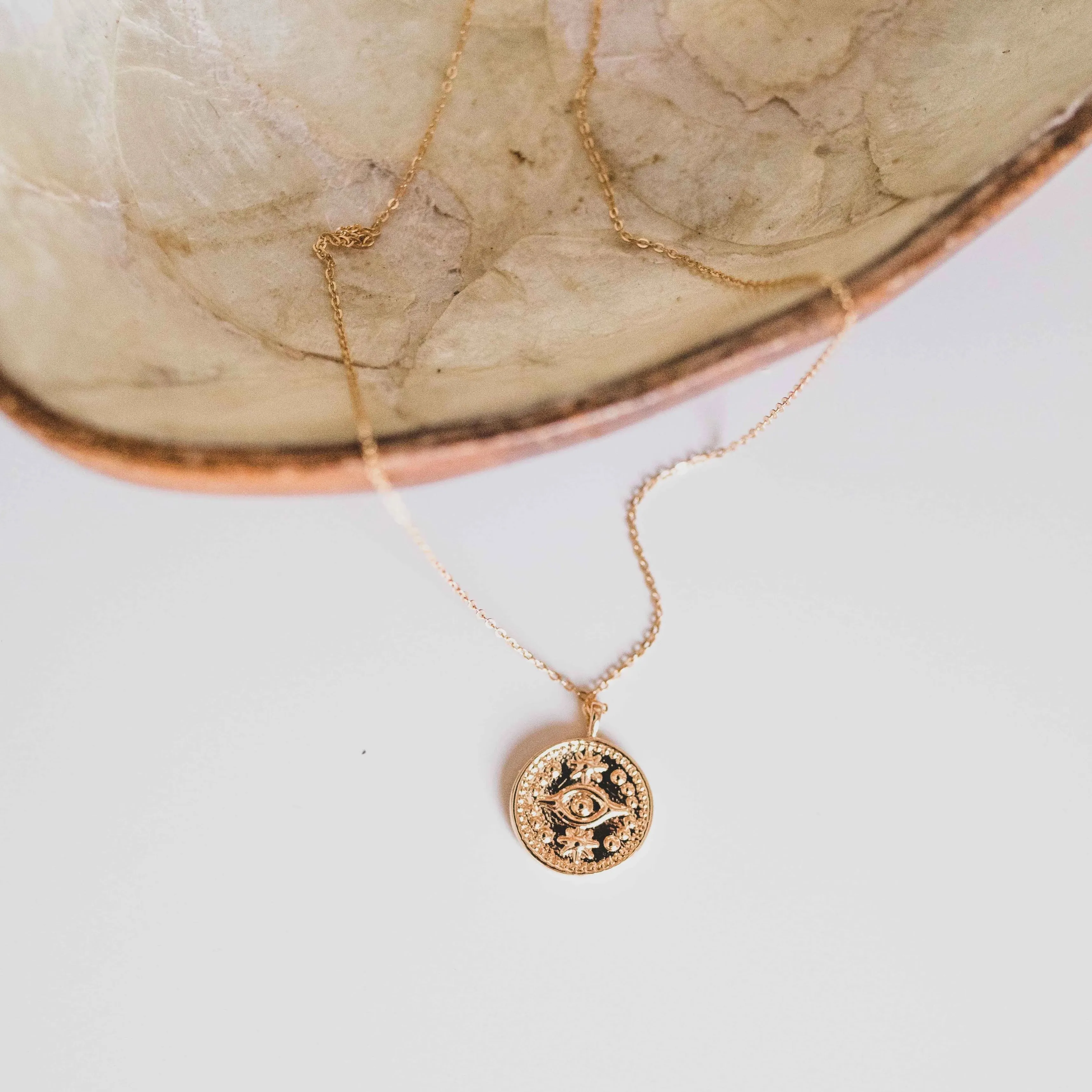 Evil Eye Coin Necklace