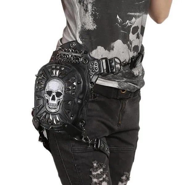 Fashionable Unisex Motorcycle Skull Multi-Use Bag