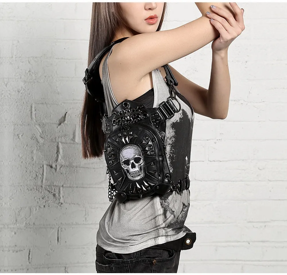Fashionable Unisex Motorcycle Skull Multi-Use Bag