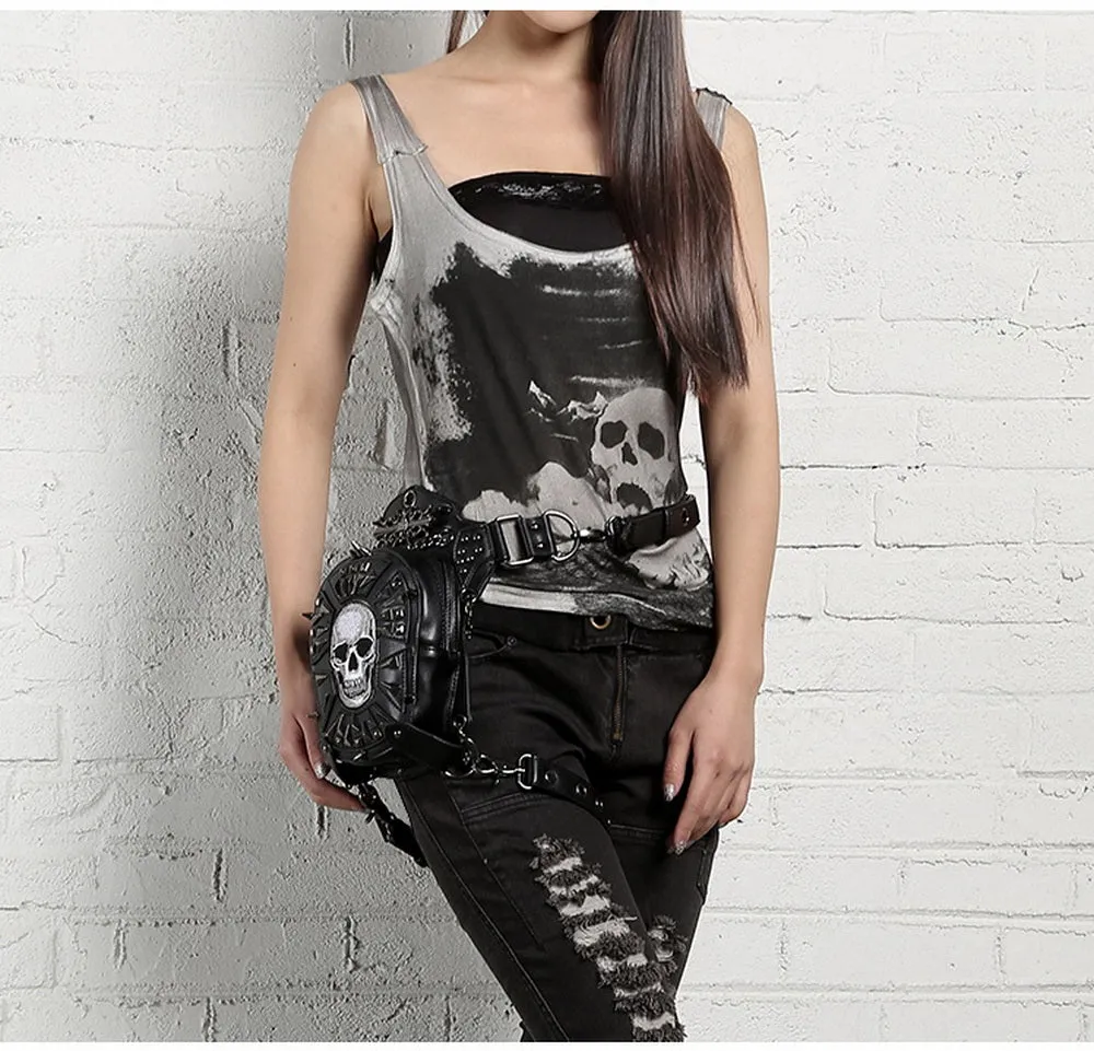 Fashionable Unisex Motorcycle Skull Multi-Use Bag