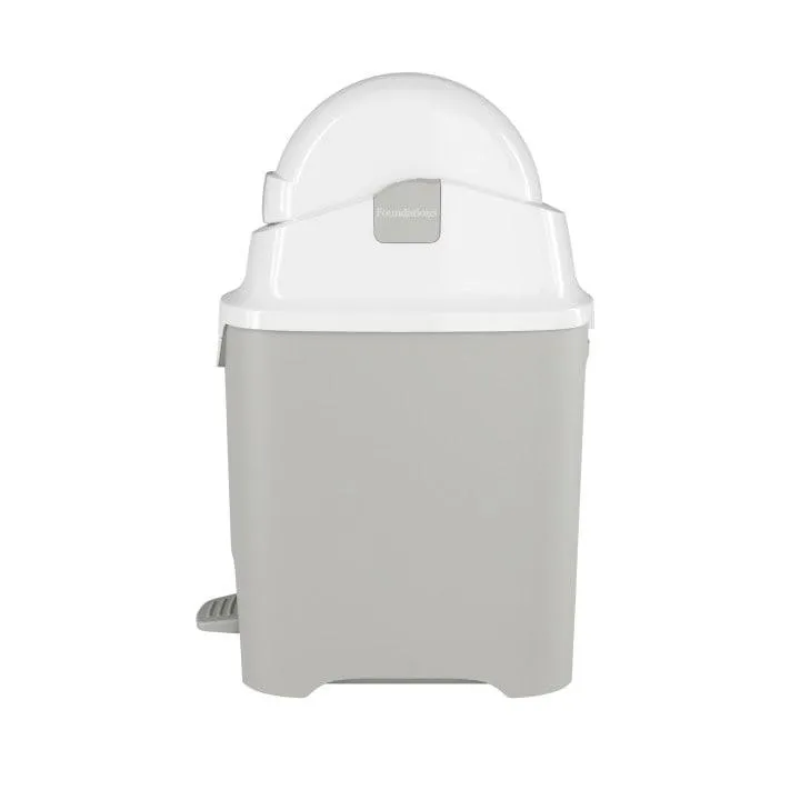 Foundations Premium Hands-Free Small Diaper Pail, Gray