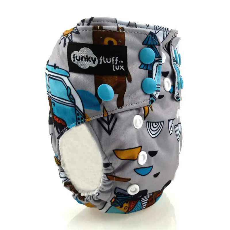 Funky Fluff Lux Newborn Diaper (Various Prints)