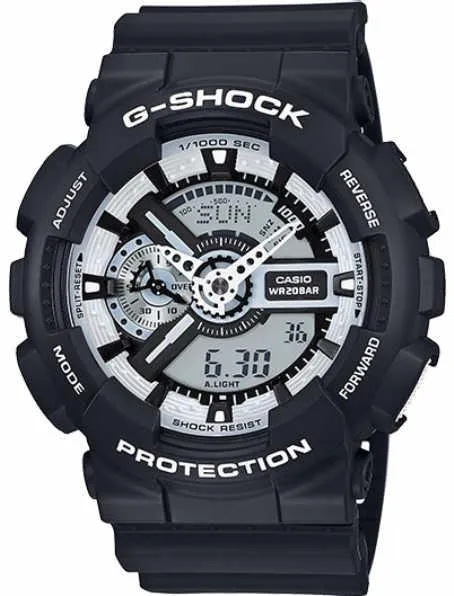 G-Shock XL Series 200M WR Shock Resistant Men's Watch GA110BW-1A