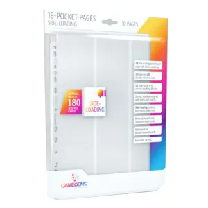 Gamegenic Sideloading 18 Pocket Pages 10 Pcs Pack White