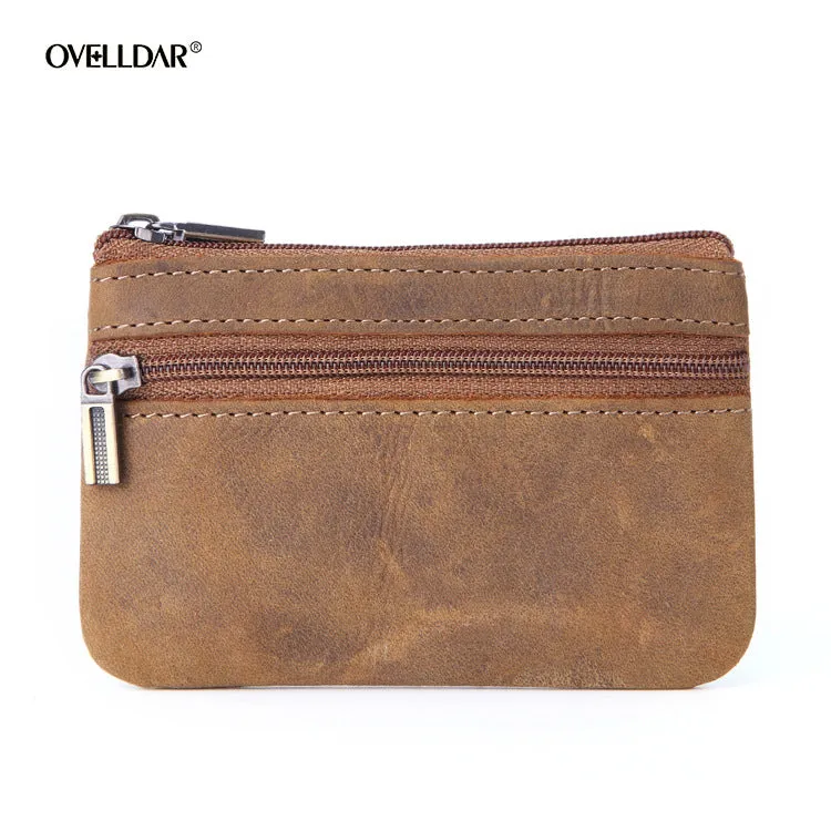 Genuine Leather Female Storage Crazy Horse Coin Purses