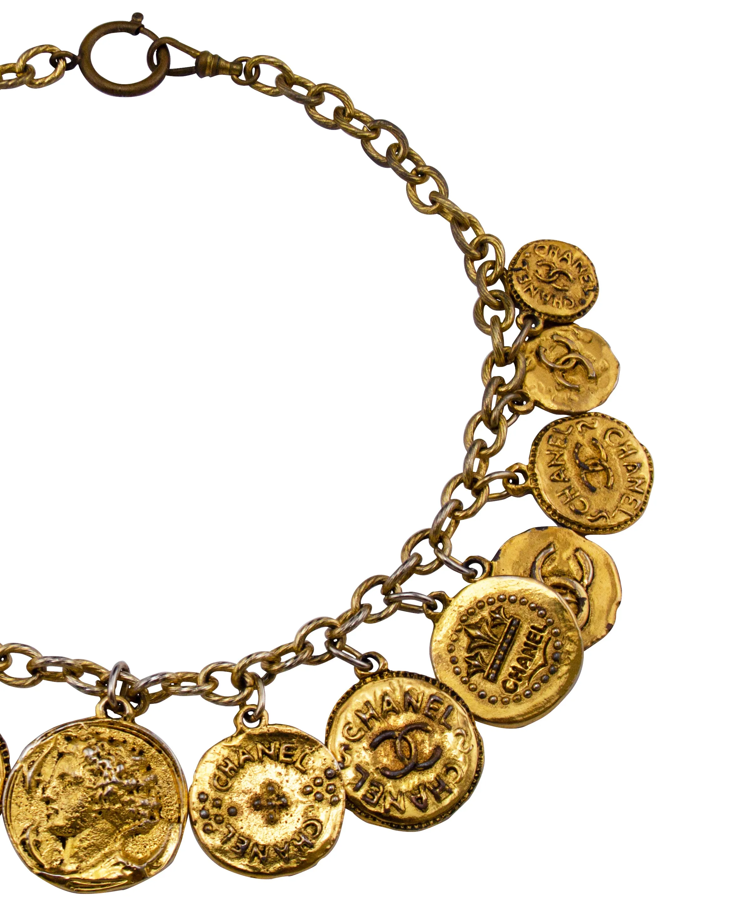 Gilt Coin Chain Necklace