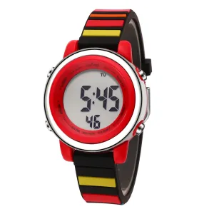 Girls Digital Sports Watch with many features - Stripes