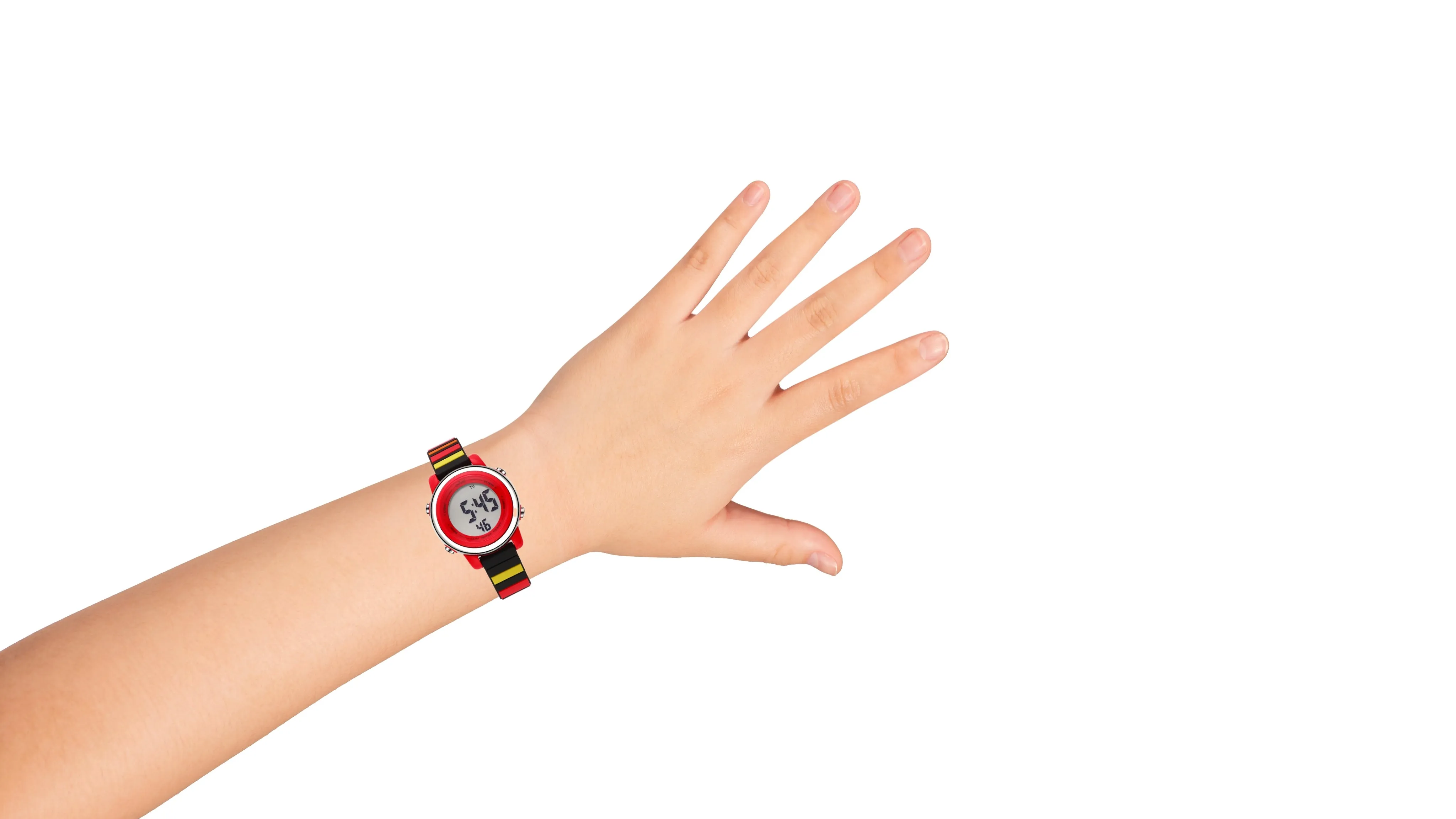 Girls Digital Sports Watch with many features - Stripes