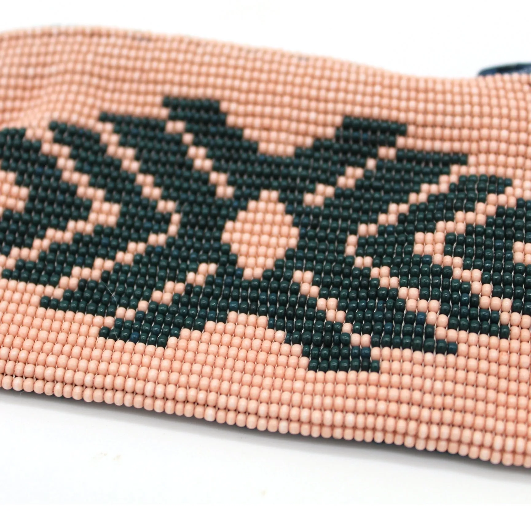Glass Bead Coin Purse - RABBIT SALMON
