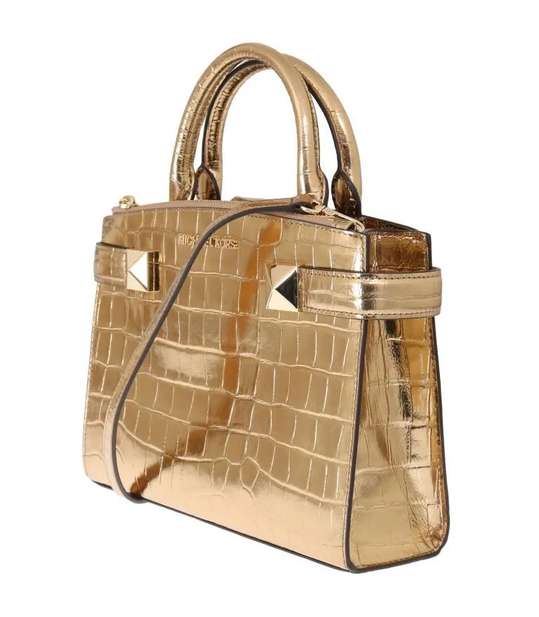 Gold KARLA Leather Satchel Bag