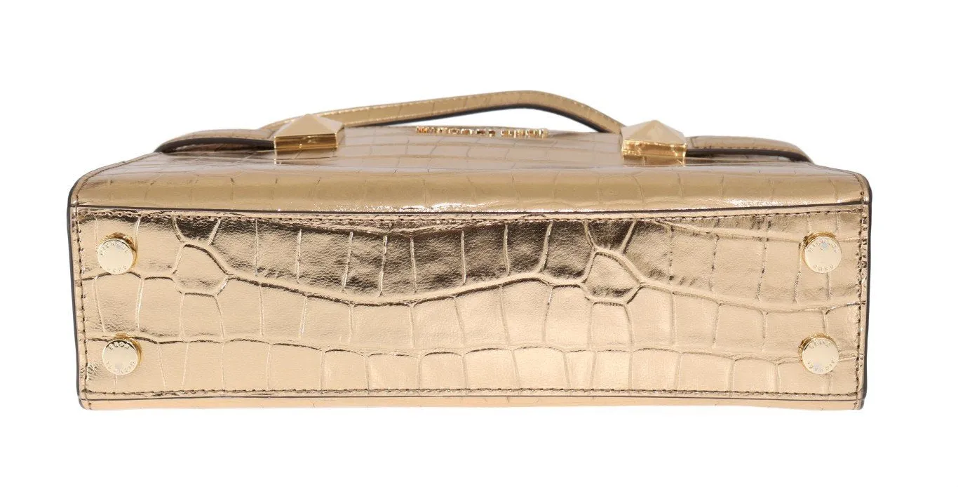 Gold KARLA Leather Satchel Bag