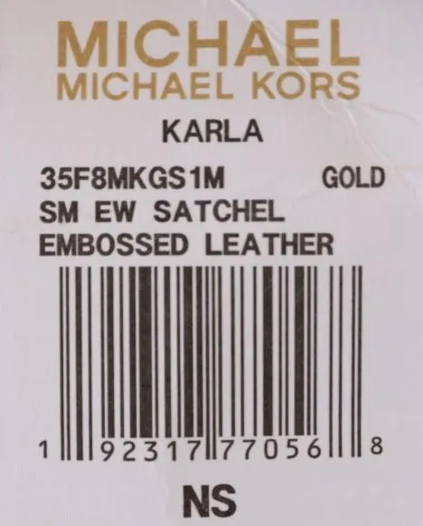 Gold KARLA Leather Satchel Bag