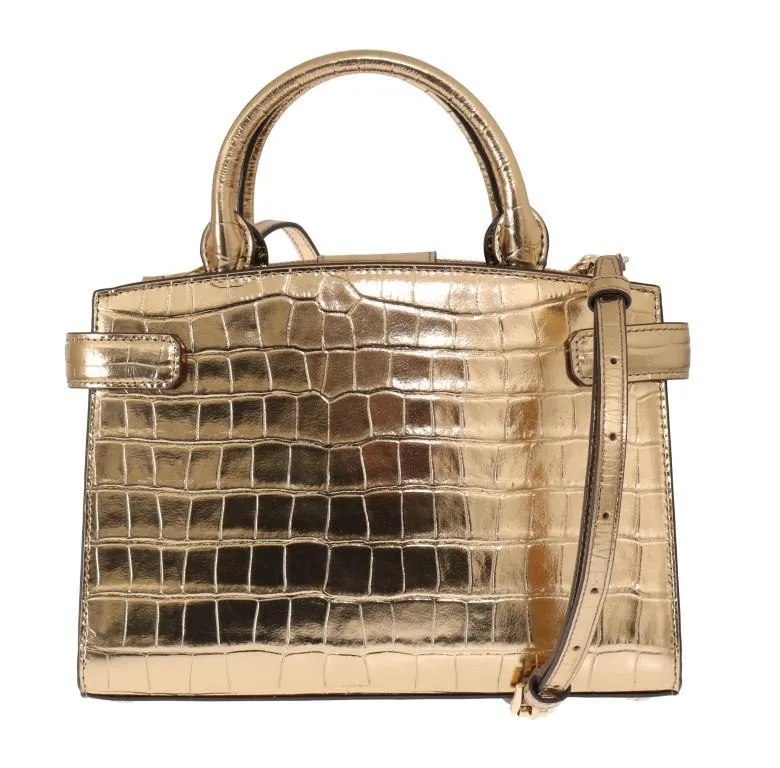 Gold KARLA Leather Satchel Bag