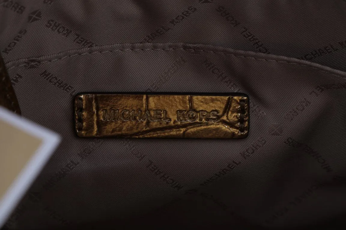 Gold KARLA Leather Satchel Bag
