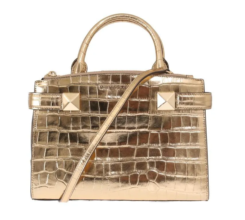 Gold KARLA Leather Satchel Bag