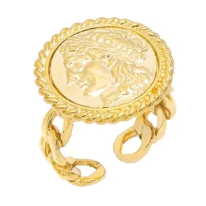 Greek Coin Links Ring