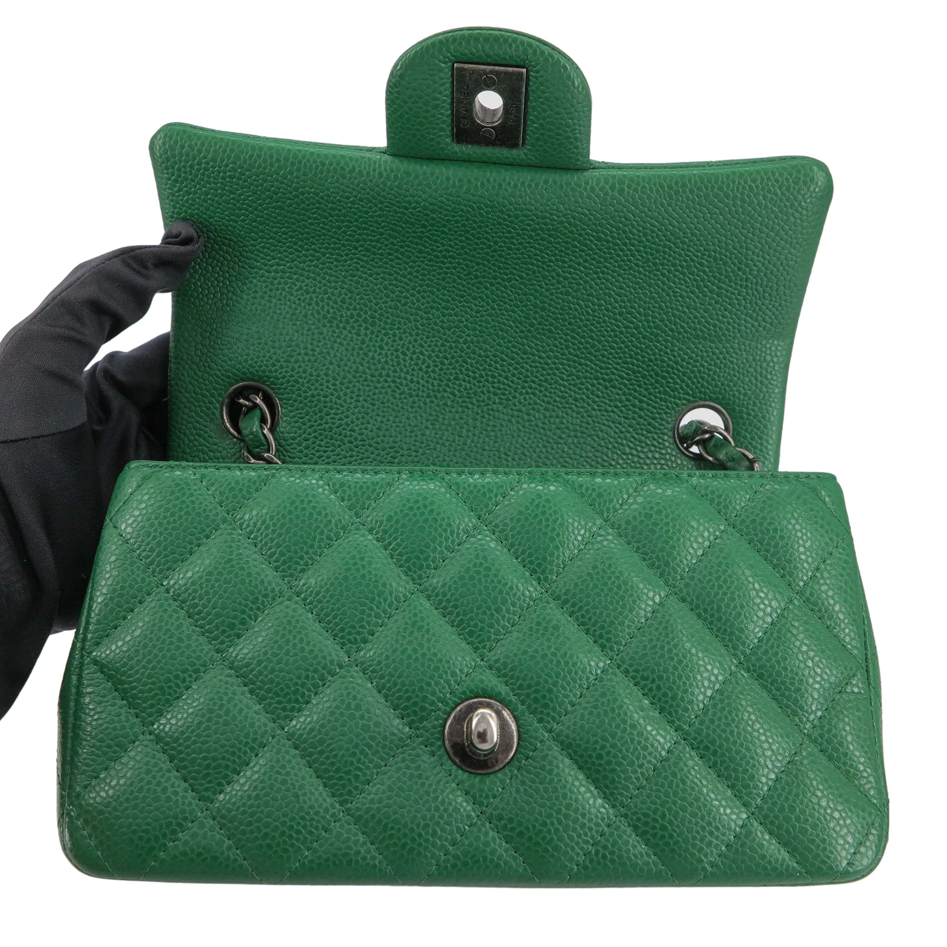 Green Caviar Classic Mini Rectangular Flap Bag
