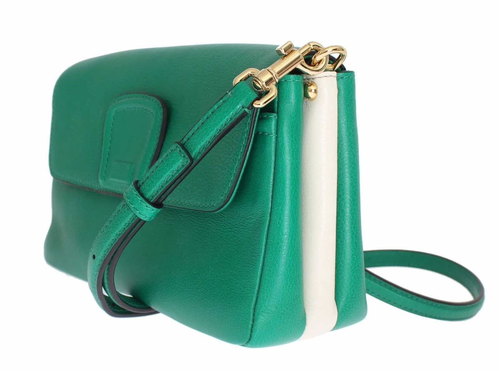 Green Leather Shoulder Messenger Satchel