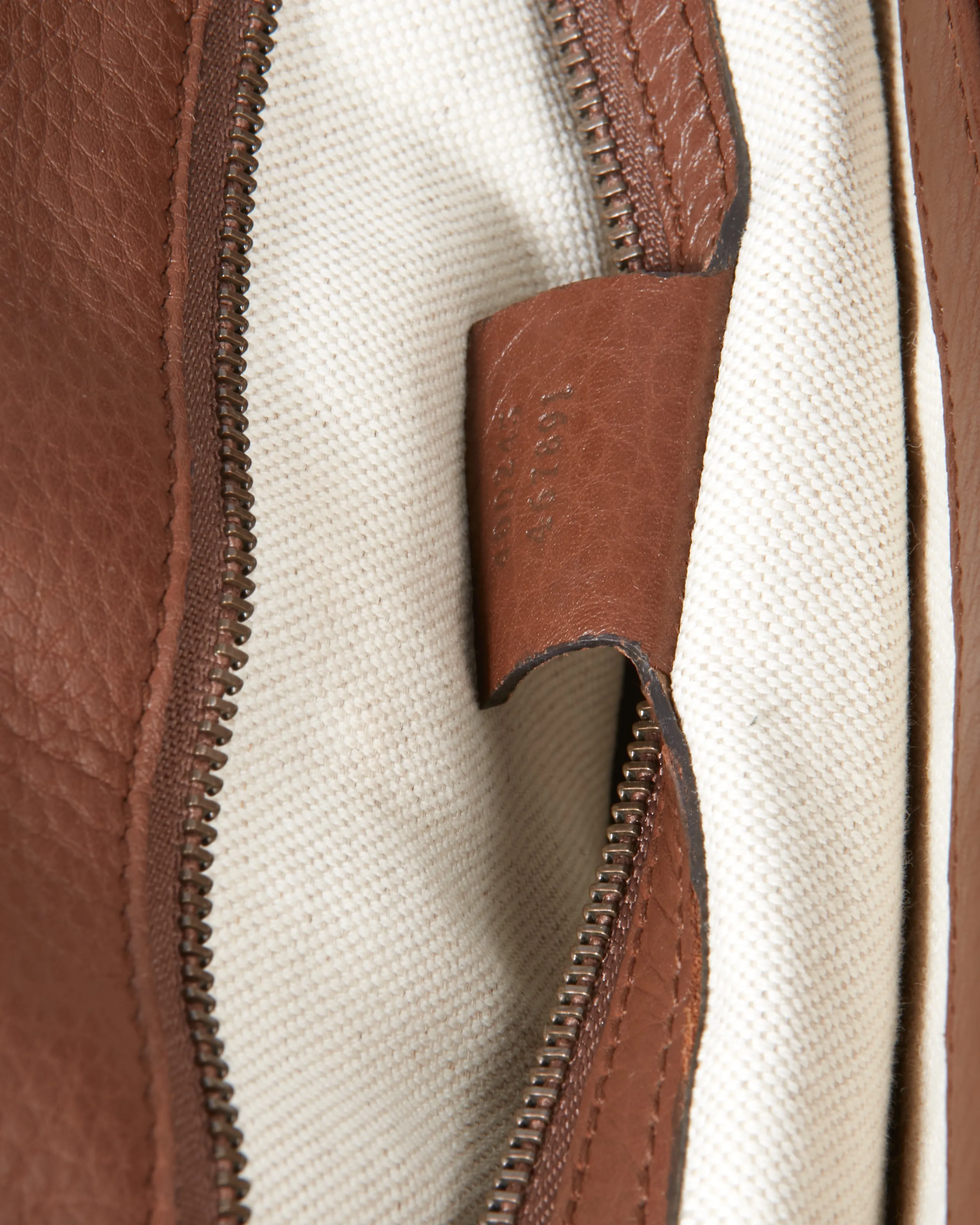 Gucci Brown Pebbled Leather Marmont Messenger Shoulder Bag