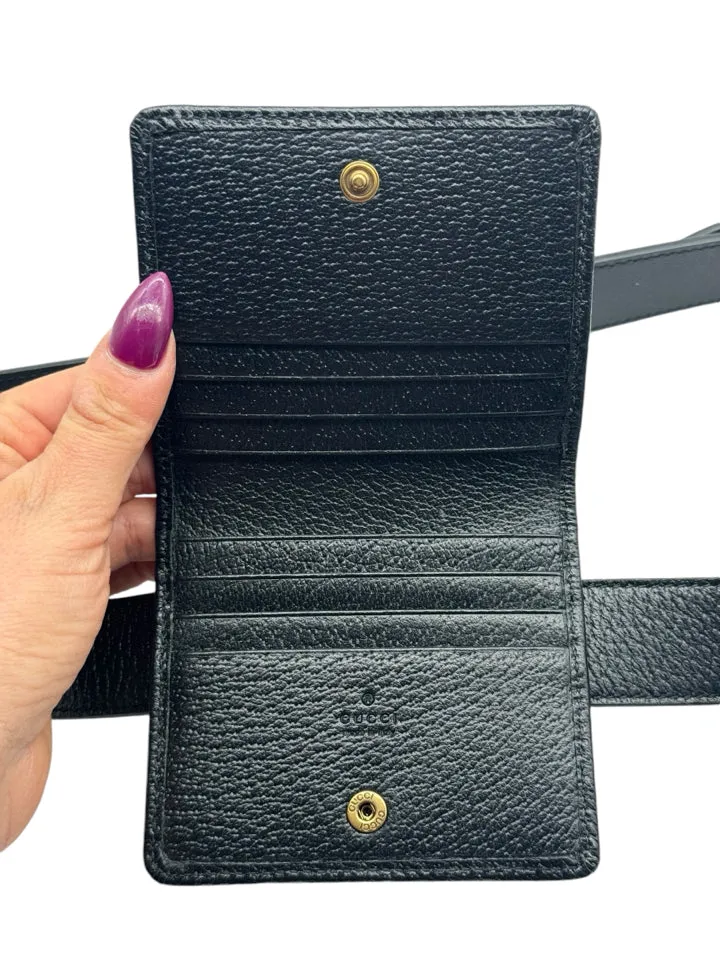 Gucci Double Marmont Leather Belt Bag