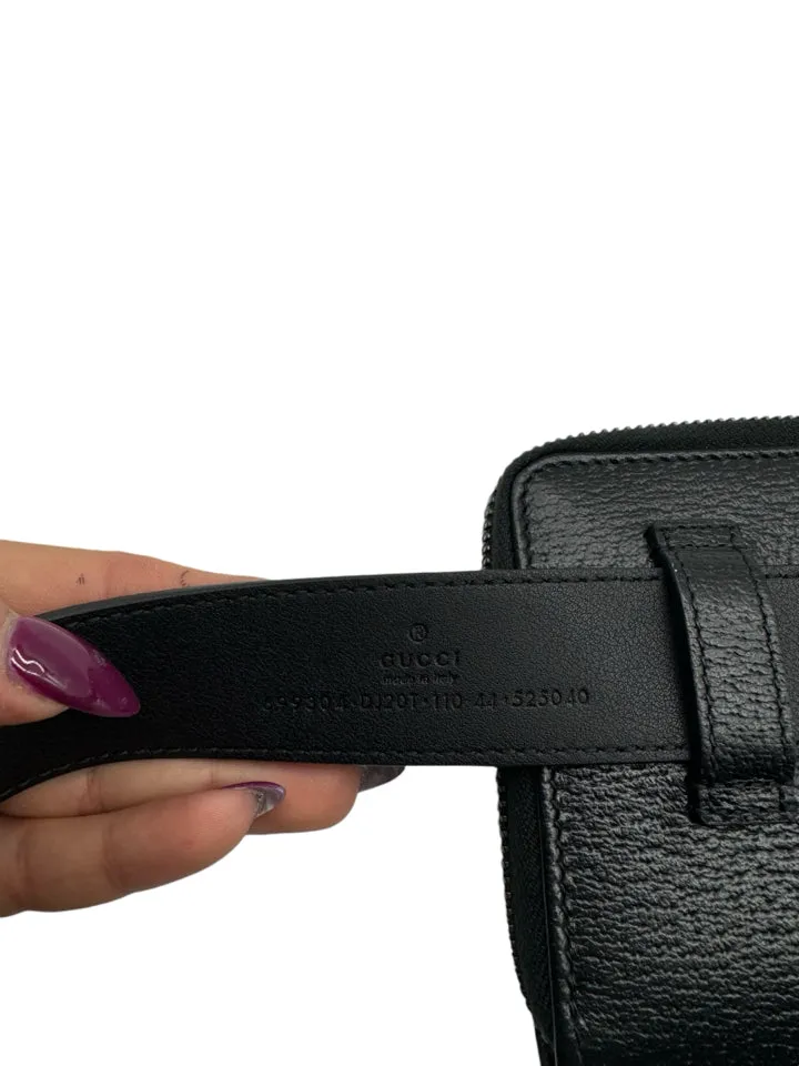 Gucci Double Marmont Leather Belt Bag