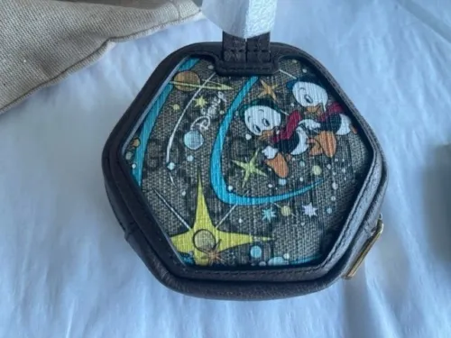 GUCCI GG Disney X Donald Duck Zip Around Marmont Brown Italy Authentic NEW