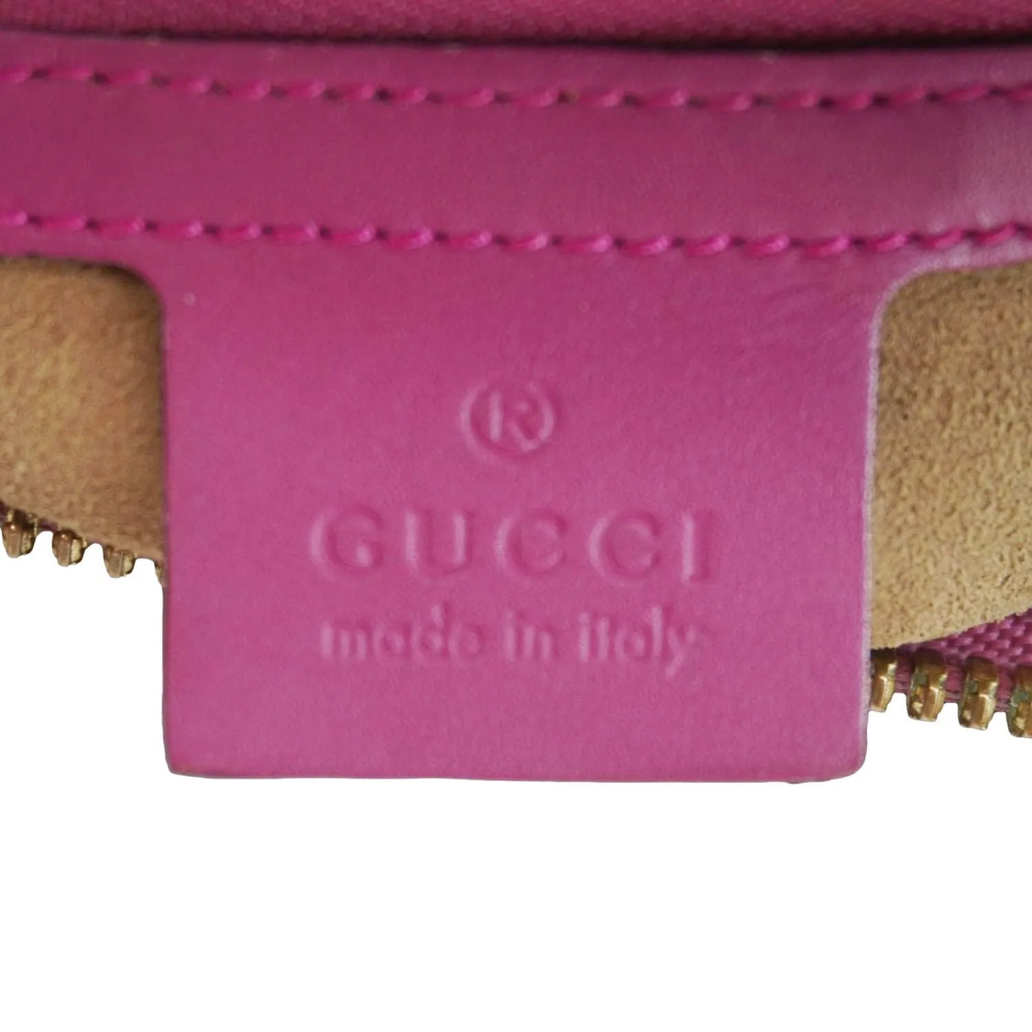 GUCCI GG Small Supreme Canvas Top Zip Crossbody Bag Pink 409534
