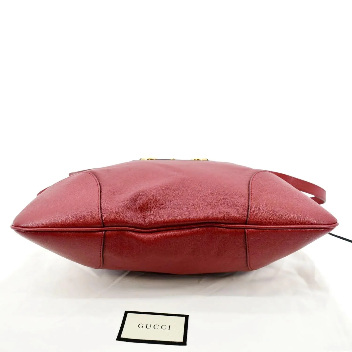 GUCCI Horsebit 1955 Leather Messenger Bag Red 602089