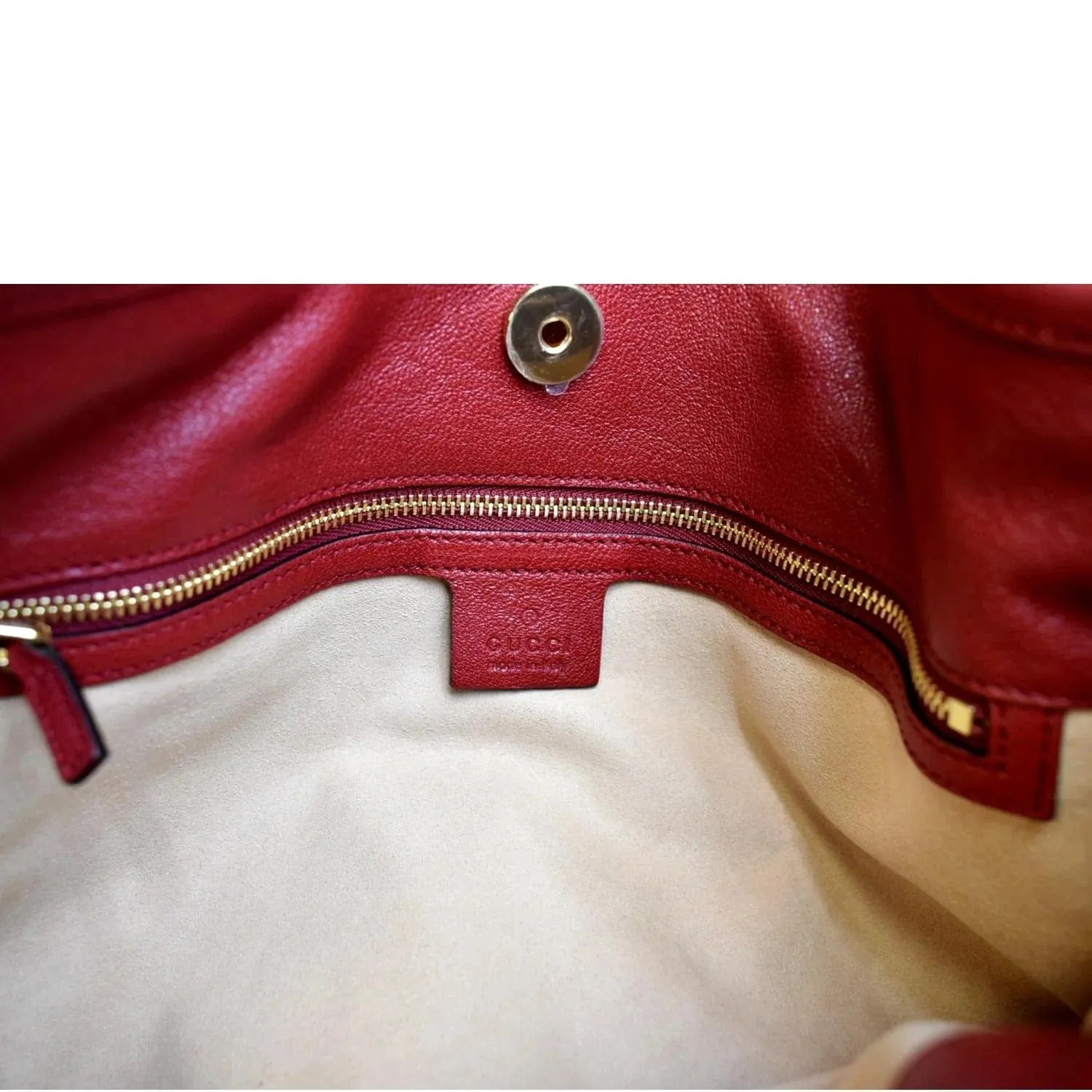 GUCCI Horsebit 1955 Leather Messenger Bag Red 602089