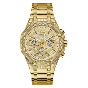 Guess Men's Watch Gold Tone Case Quartz