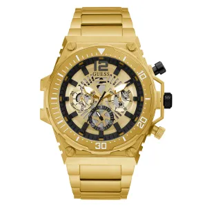 Guess Men's Watch Gold Tone Case Quartz