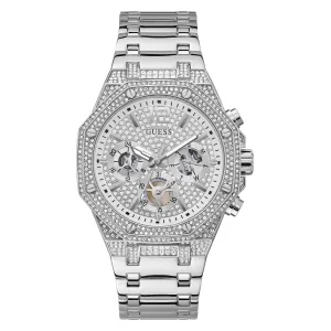 Guess Men's Watch Silver Tone Case Quartz