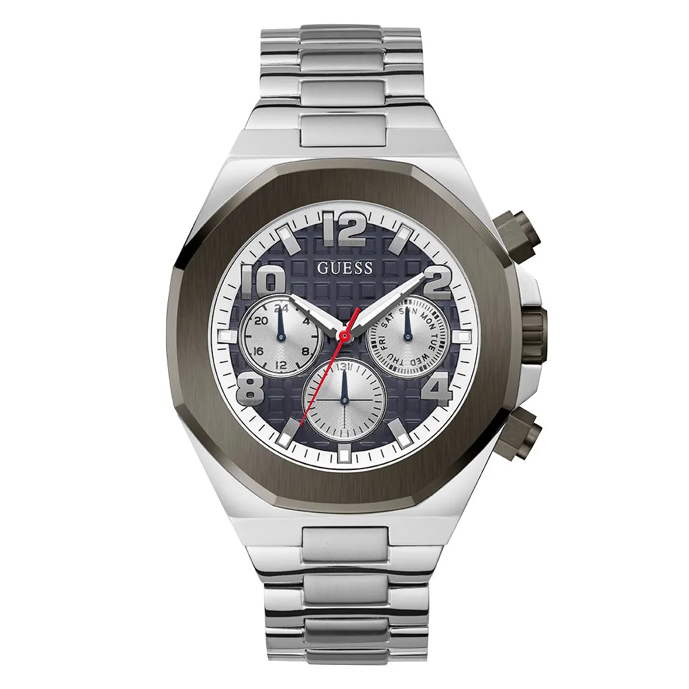 Guess Men's Watch Silver Tone Case Quartz