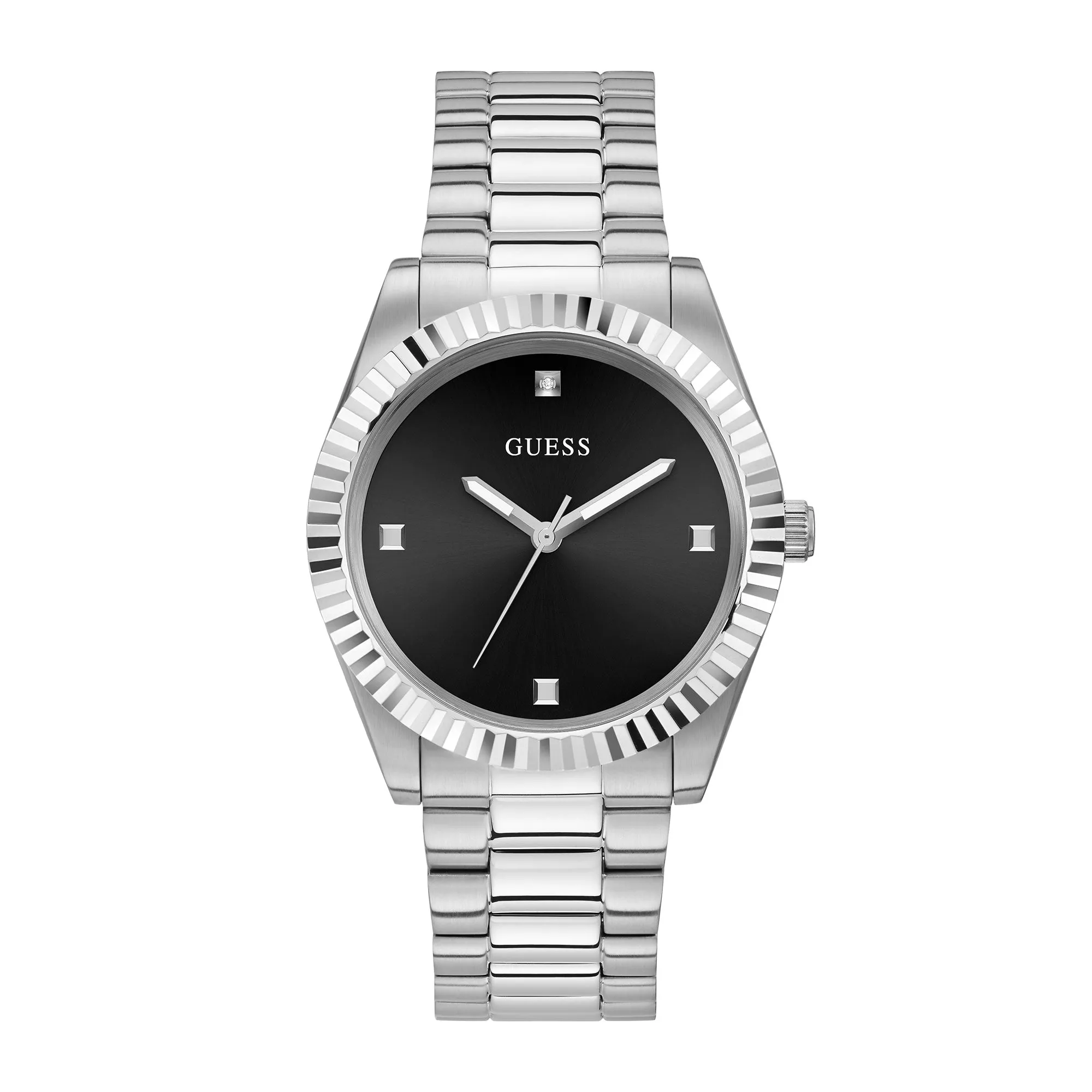 Guess Men's Watch Silver Tone Case Quartz
