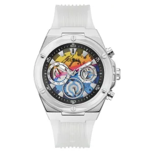 Guess Men's Watch Silver Tone Case Quartz