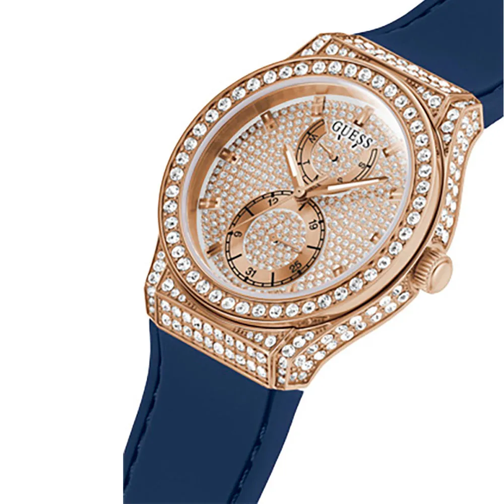Guess Women's Watch Rose Gold Tone Case Quartz