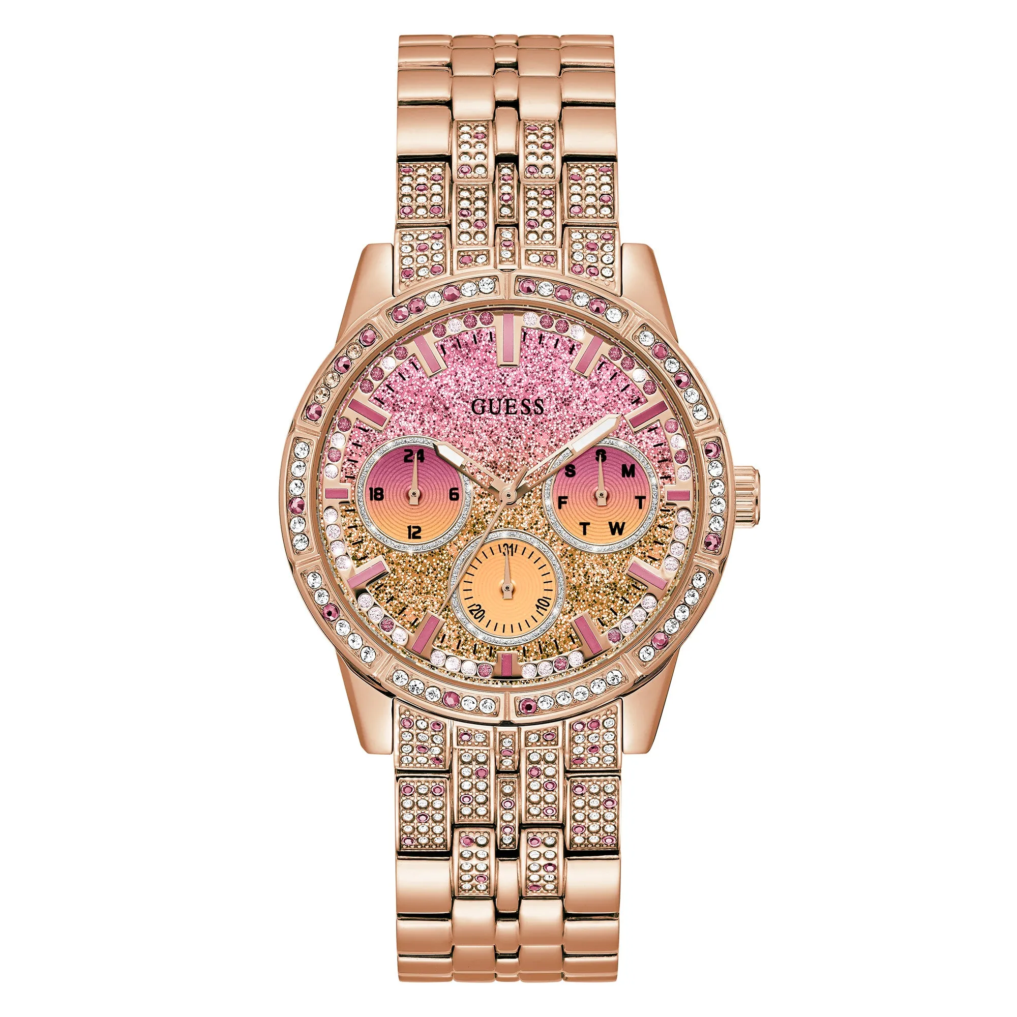 Guess Women's Watch Rose Gold Tone Case Quartz