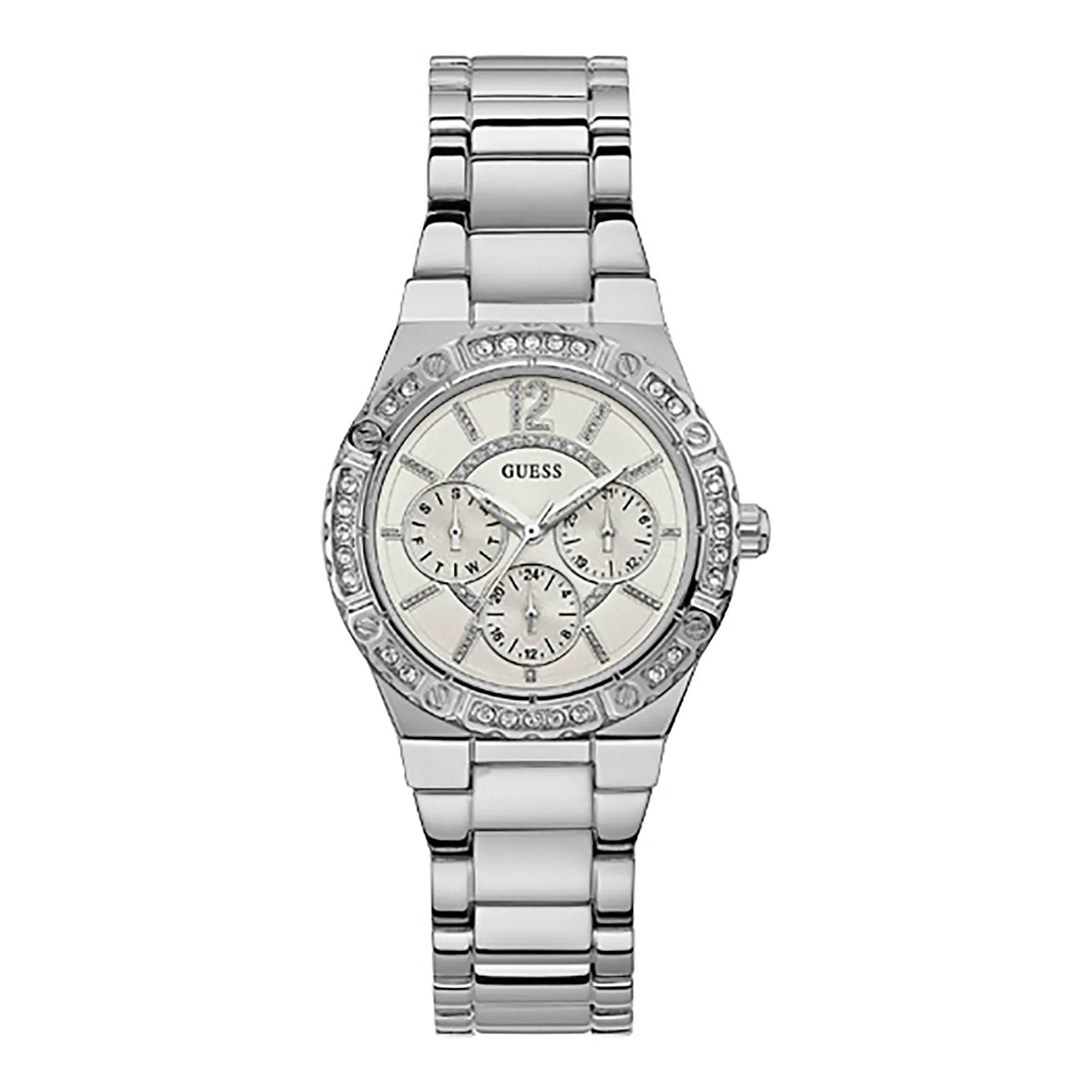 Guess Women's Watch Silver Tone Case Quartz