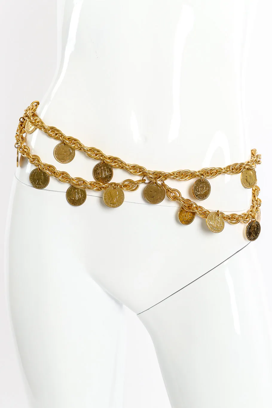 Halfpenny Charm Drape Chain Belt