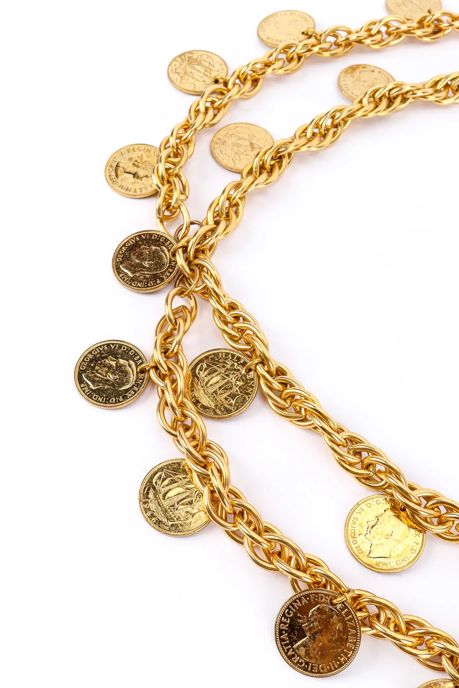 Halfpenny Charm Drape Chain Belt