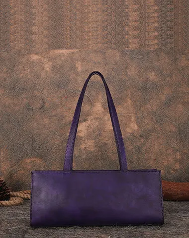 Handmade Leather Womens Vintage Baguette Bag Best Baguette Shoulder Bag Crossbody Purses for Ladies