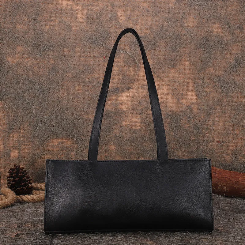 Handmade Leather Womens Vintage Baguette Bag Best Baguette Shoulder Bag Crossbody Purses for Ladies