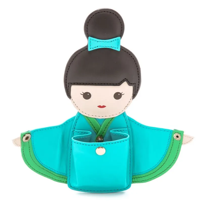Hello Tokyo Aqua Kimono Doll Coin Purse