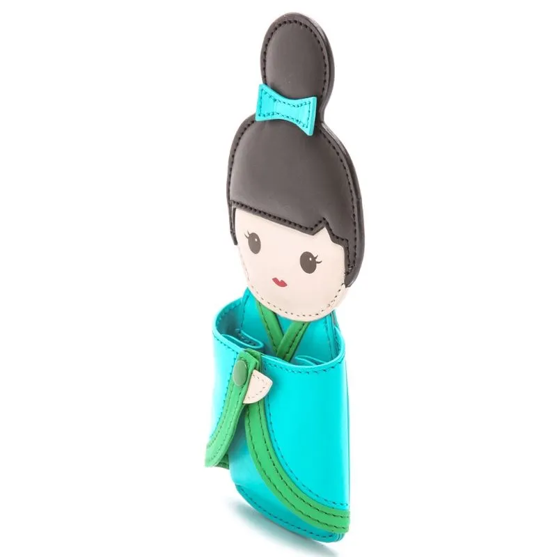 Hello Tokyo Aqua Kimono Doll Coin Purse