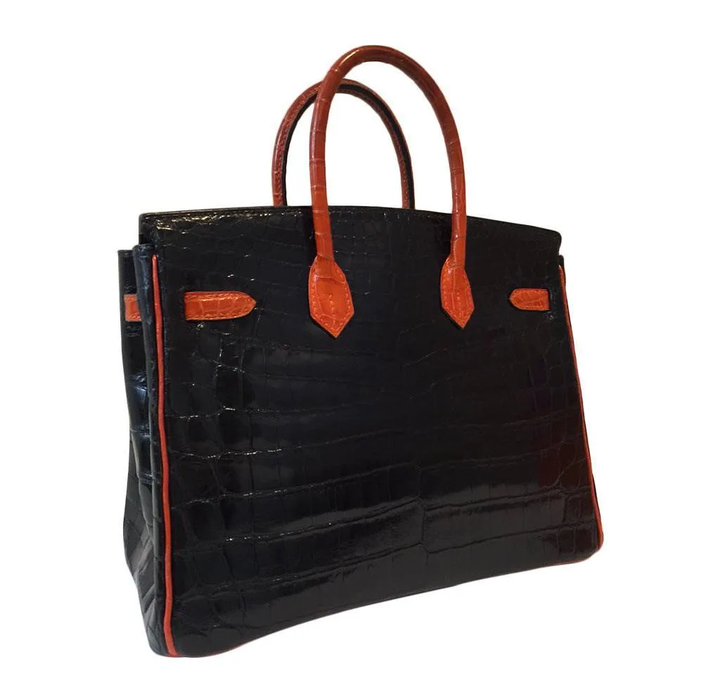 Hermès  Bi-Color Birkin Crocodile Bag 25cm