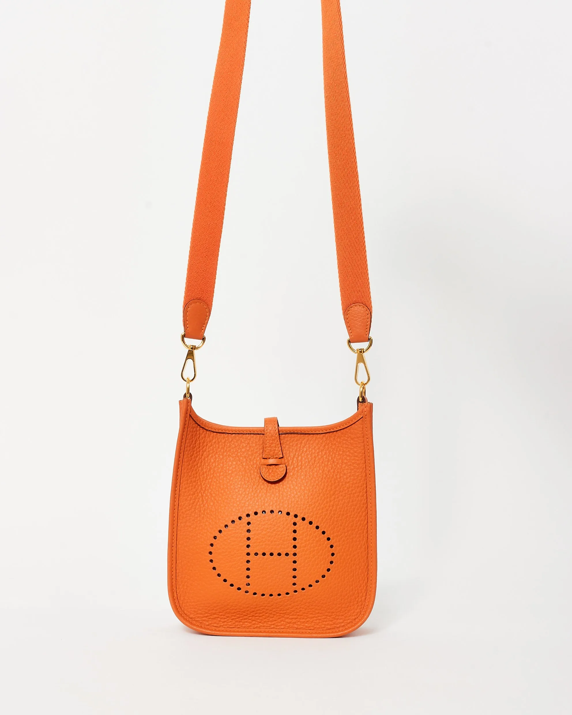 Hermès Orange Leather TPM Evelyne 16