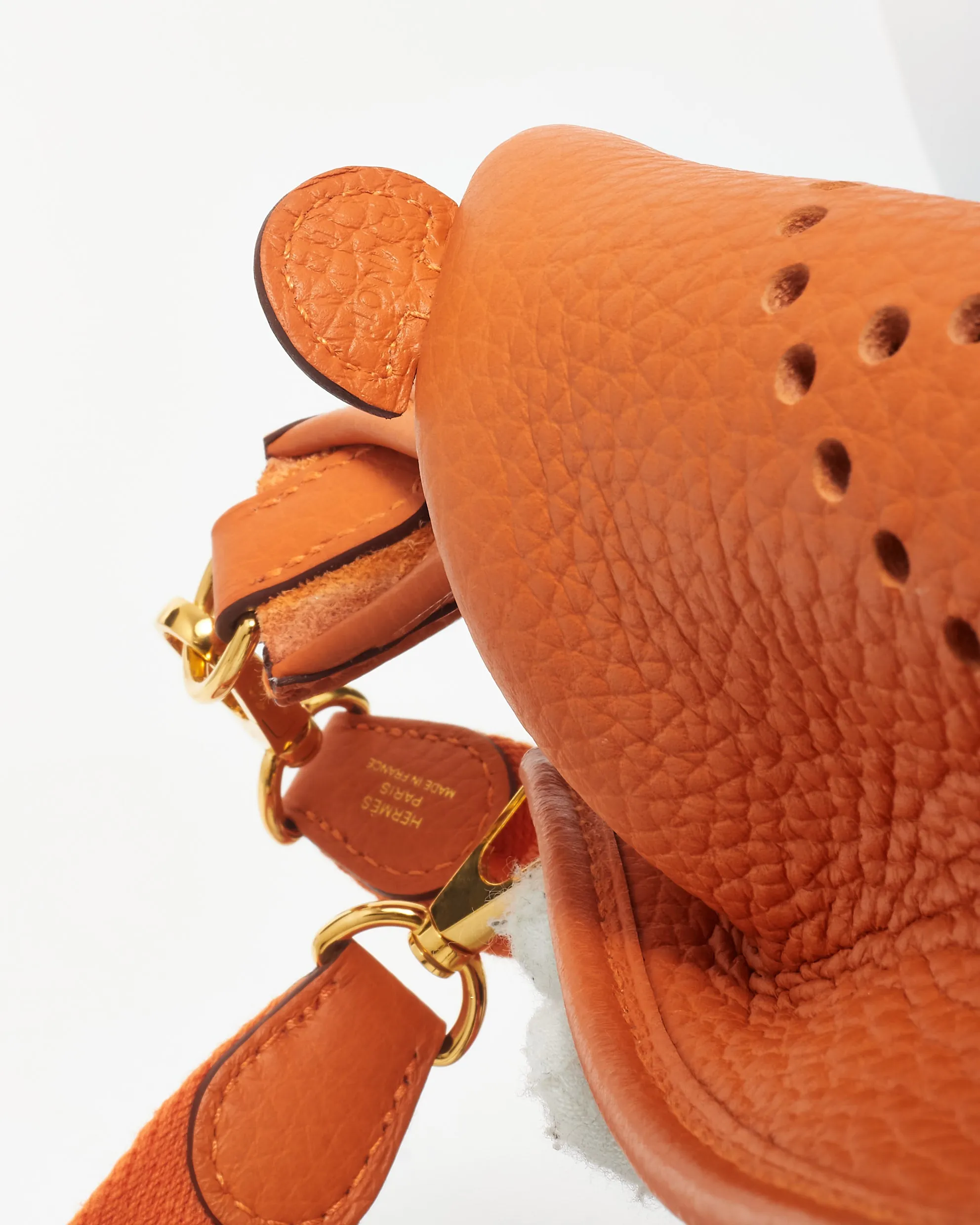Hermès Orange Leather TPM Evelyne 16