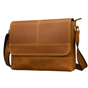 High-Quality Genuine Leather Shoulder Bag Men’s Work Messenger